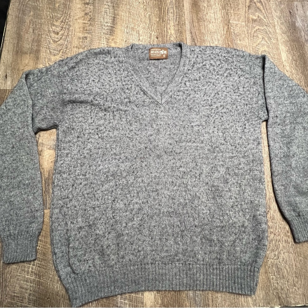 Vintage Peruvian Products‎ Baby Alpaca Sweater XL Gray Retro 90s